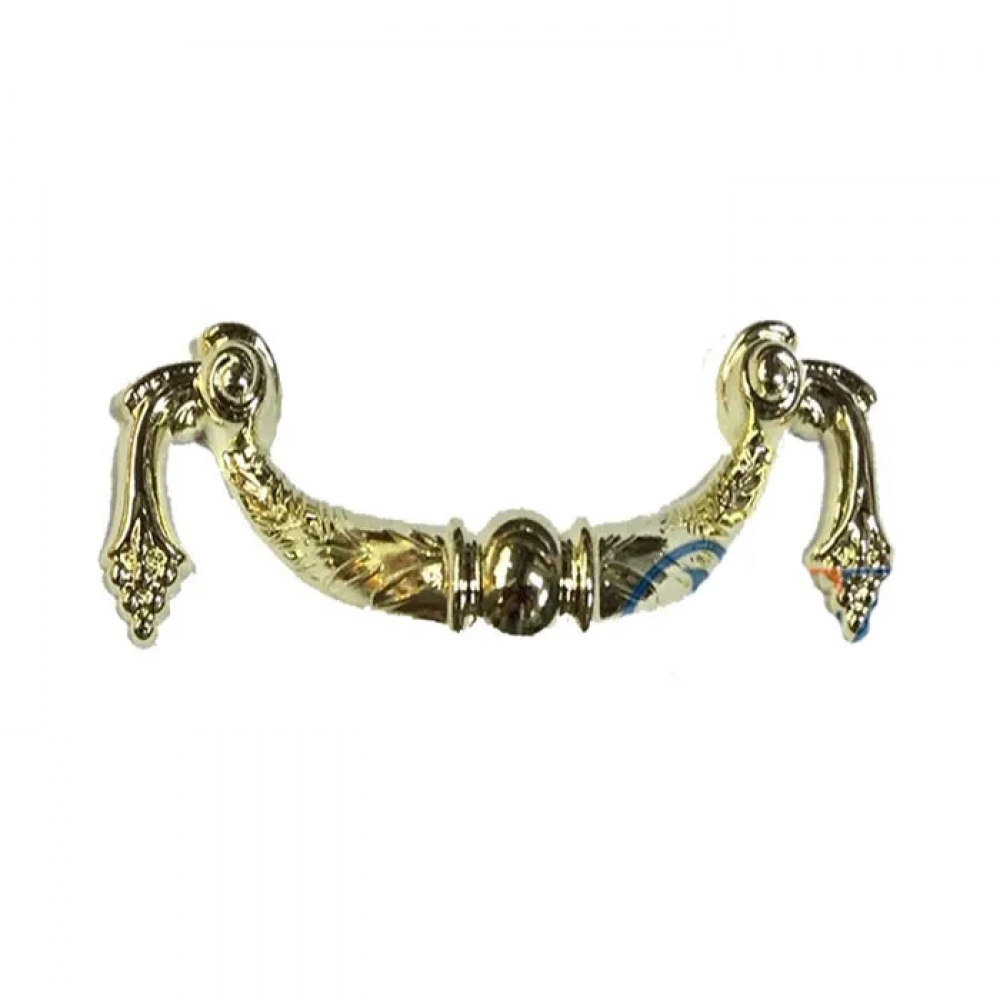 Dekoratif Zamak Üzümlü Kulp - 64mm, Sarı, 1 Adet