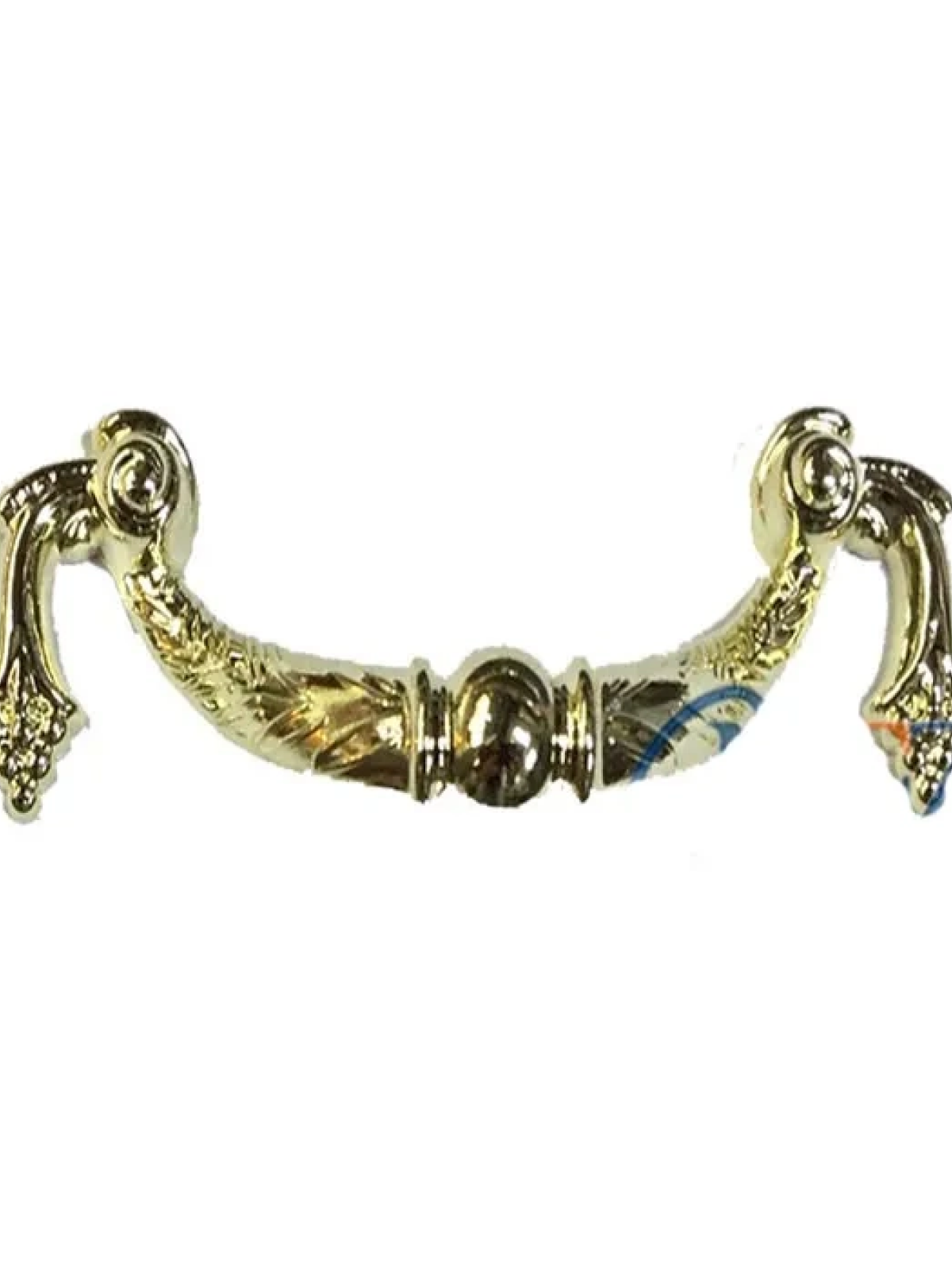 Dekoratif Zamak Üzümlü Kulp - 64mm, Sarı, 100 Adet