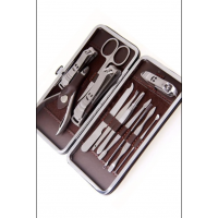 Deri Çantalı 12'li Manikür Seti