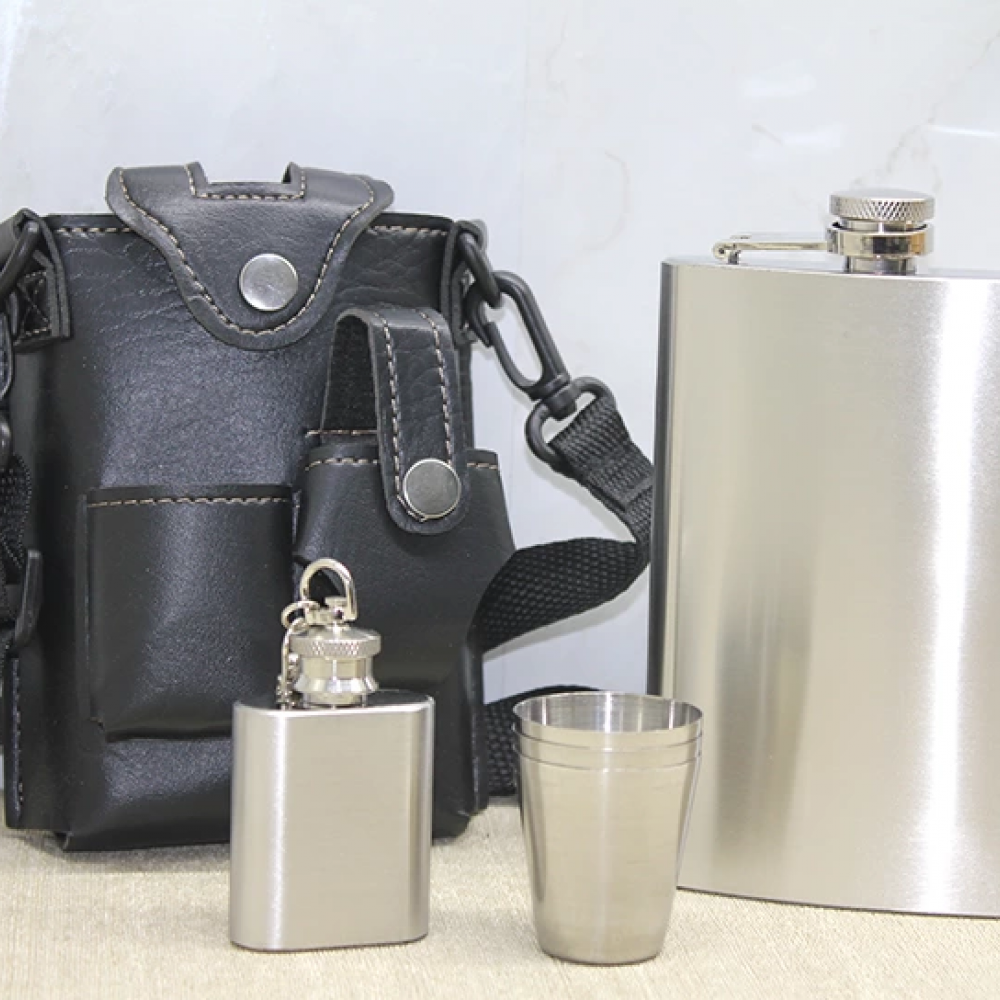 Deri Kılıflı Matara Seti Alk3928