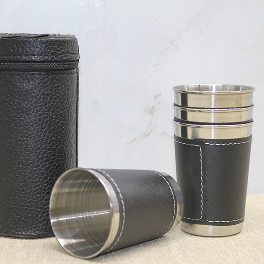 Derili Kılıflı 4'lü Shot Bardak Alk3925