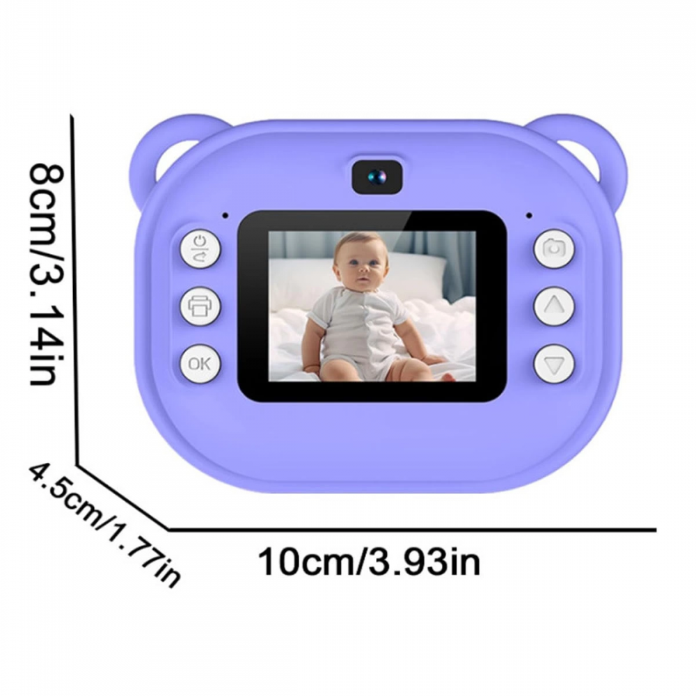 Dijital Video Kayıt Fotoğraf Çocuk Kamerası Anlık Termal Resim Kağıt Baskılı