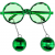 Disko Toplu Küpeli Parti Gözlüğü Yeşil Renk