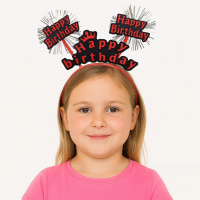 Doğum Günü Kutlaması İçin Kırmızı Taç – Işıltılı Yazılı Parti Tacı