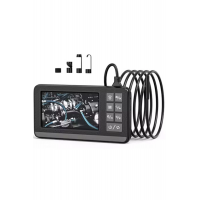 Ekranlı Çift Kameralı 10 Mt Sert Kablo Endoskop Kamera 8 Mm 4.3 Inc Hafıza Kart Destekli