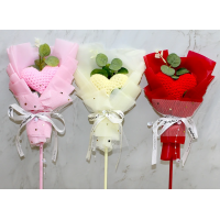 El Örgüsü Kalp Çiçeği Buketi Alk4968