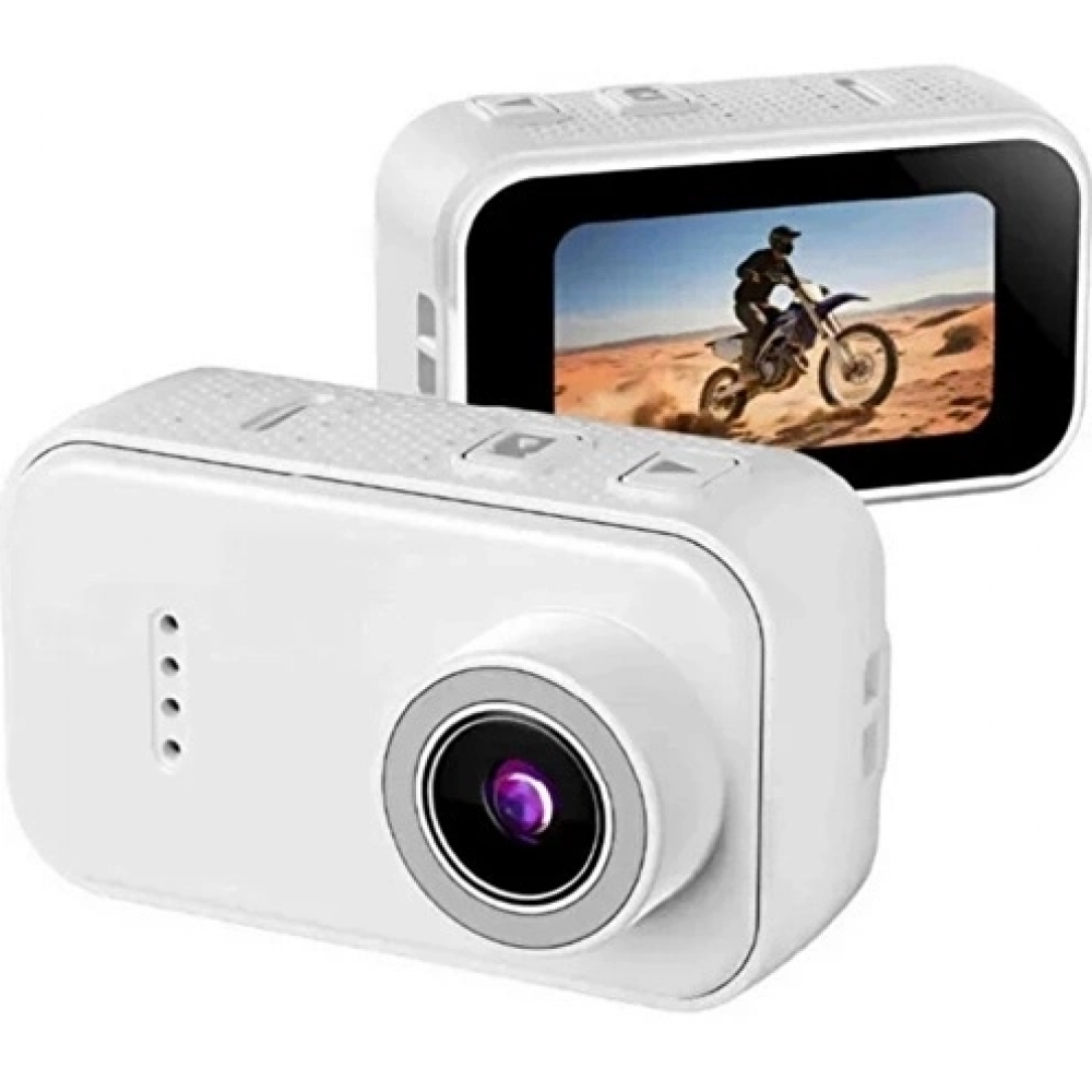 F2 2k 1080p Parmak Kamera 130° Geniş Açı Ips Ekranlı 25g Mini Taşınabilir Cep Kamerası Beyaz