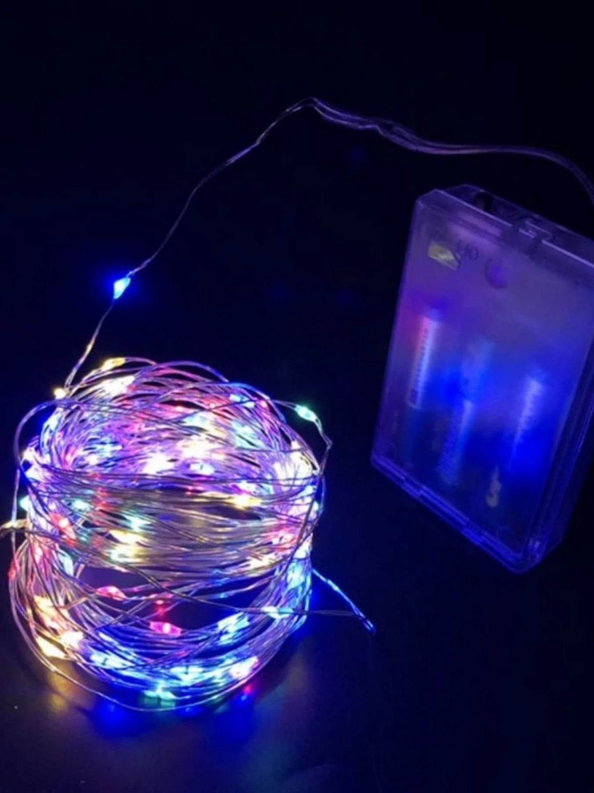 Gd957 Şerit Pilli Aydınlatma 3 Metre 30 Adet Rgb Peri Led