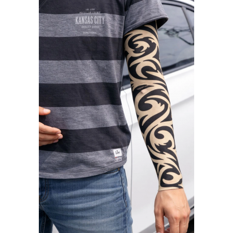 Giyilebilir Kol Dövmesi Çorap Dövme 3d Baskılı Kol Bacak Dövme 2 Adet Model 14