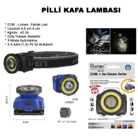 Güçlü Pilli Kafa Lambası  Wt-607