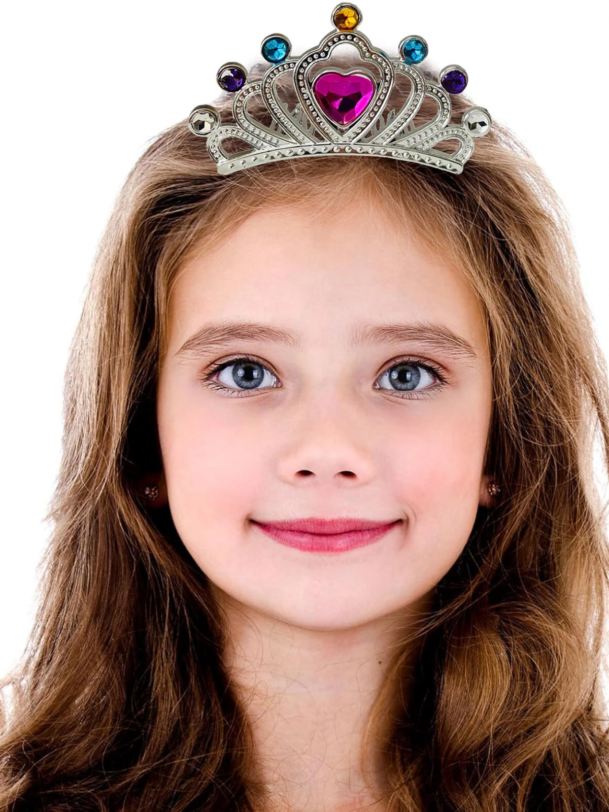 Gümüş Renk Taraklı Model Prenses Kraliçe Tacı 1 No 12x7 Cm