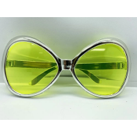 Gümüş Renk Yeşilçam Nostalji 80li Yıllar 90lı Yıllar Parti Gözlüğü  7x16 Cm