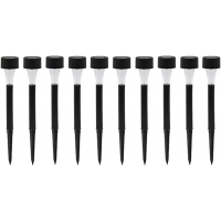 Güneş Enerjili Bahçe Lambası Plastik Saplama 10lu Set