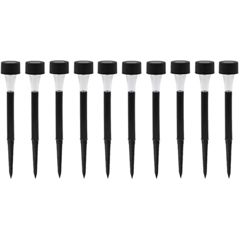 Güneş Enerjili Bahçe Lambası Plastik Saplama 10lu Set