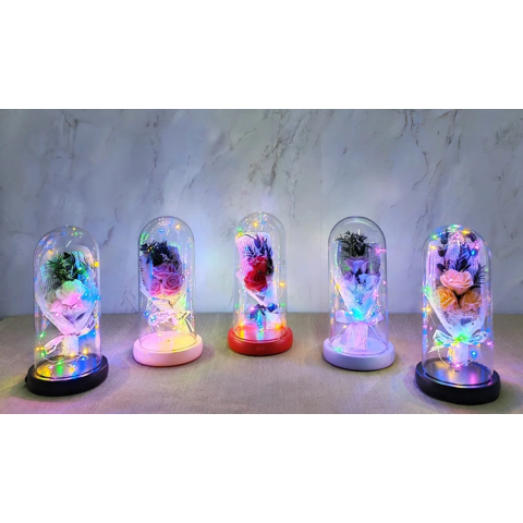 Işıklı Müzikli Romantik Gül Buketi  Alk4999