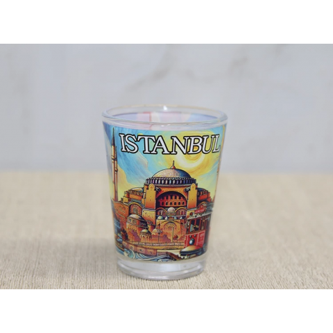 İstanbul Temalı Cam Shot Bardak Alk4356