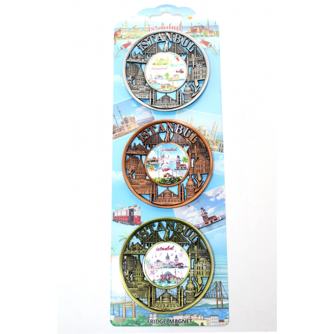 İstanbul Temalı Metal Magnet 3'lü Set Alk2891