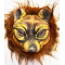 Kahverengi Saçlı Kaplan Aslan Leopar Maskesi Mega Peluş 32 No