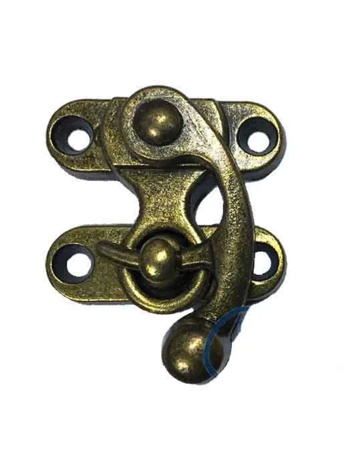 Kancalı Yay Gözü, Ahşap Kutu Klipsi - Küçük, Antik, 100 Adet