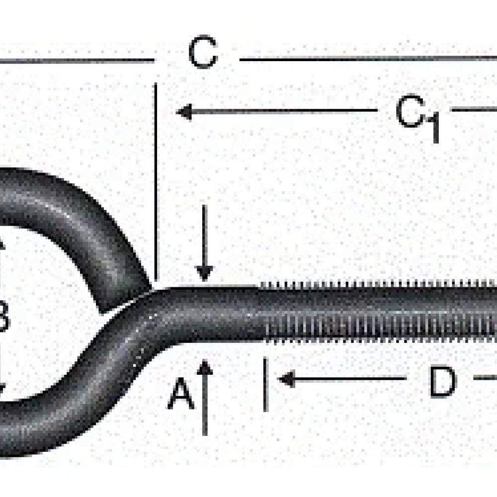 Kapalı Metrik Kanca M4 - 100 Adet