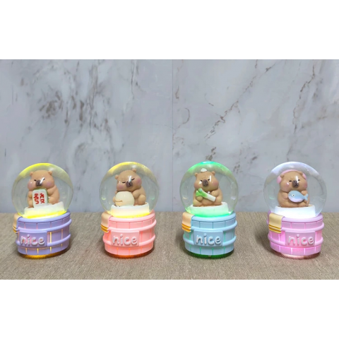 Kapibara Tasarımlı Işıklı Kar Küresi Alk5022