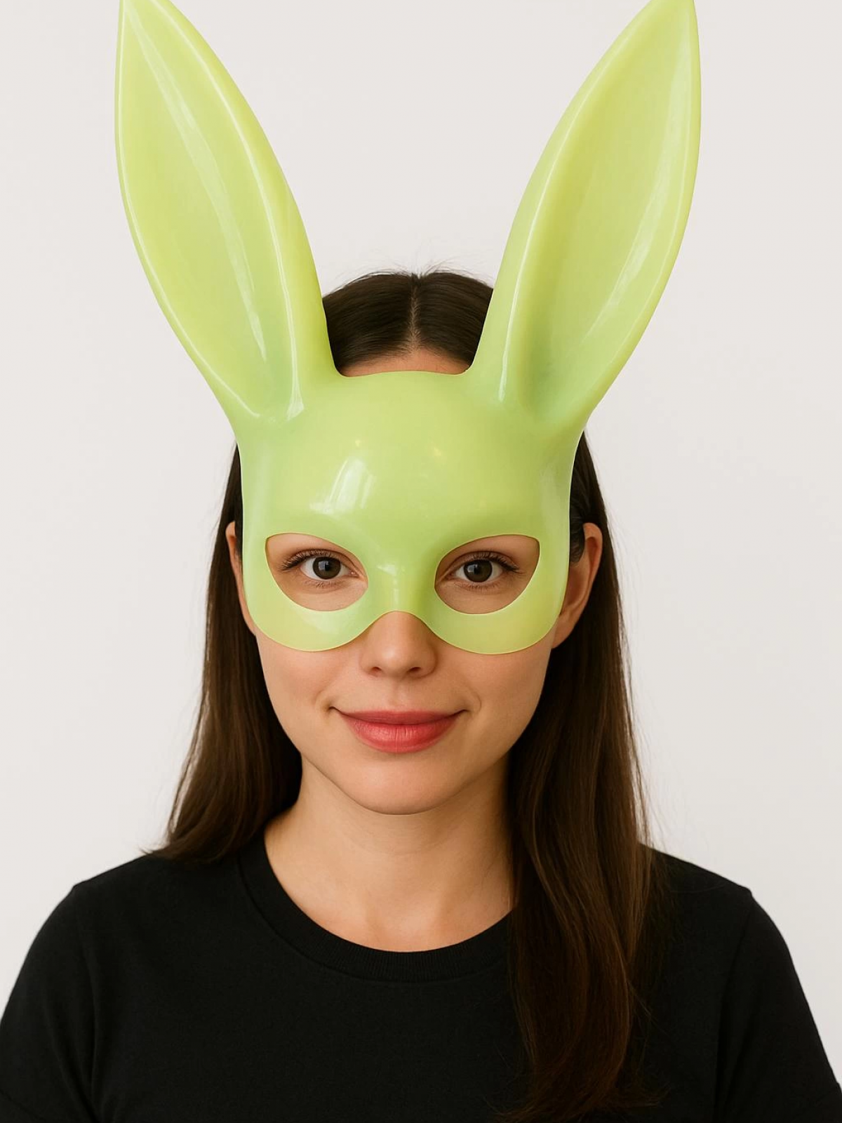 Karanlıkta Parlayan Fosforlu Tavşan Maskesi – Glow Bunny Masquerade Maske (32x22 Cm)
