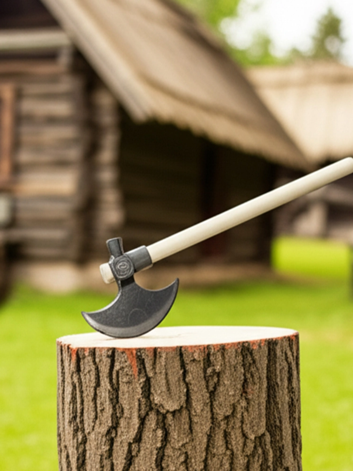 Kayı (ıyı) Damgalı Nacak, Ay Balta – Çekiç Başlı, Küçük Boy, Ahşap Saplı 40 Cm