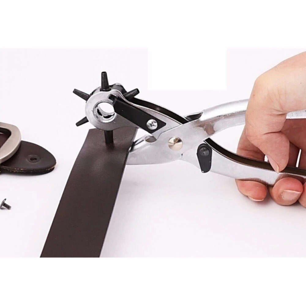 Kemer Delme Ve Perçin Pensesi Ikli Set Deri Plastik Delici