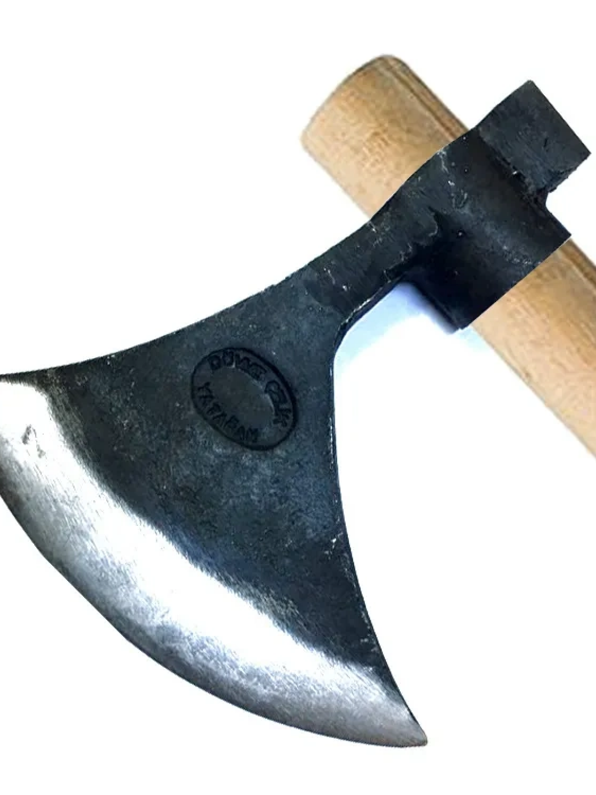 Keserli Saplı Büyük Ay Balta 90 Cm - Dövme Çelikten