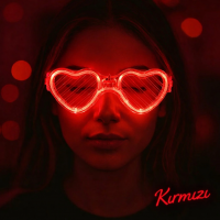 Kırmızı Led Işıklı Kalp Gözlük – 3 Modlu Parti  Glow Gözlüğü