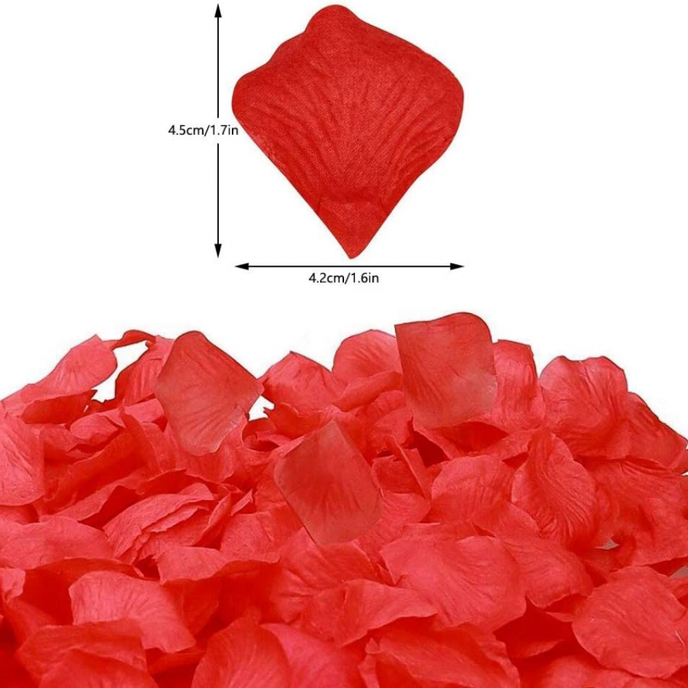 Kırmızı Renk Gül Yaprağı Şekilli Konfeti – 10 Paket 1000 Adet