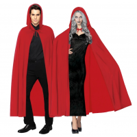 Kırmızı Renk Kapşonlu Pelerin 120 Cm