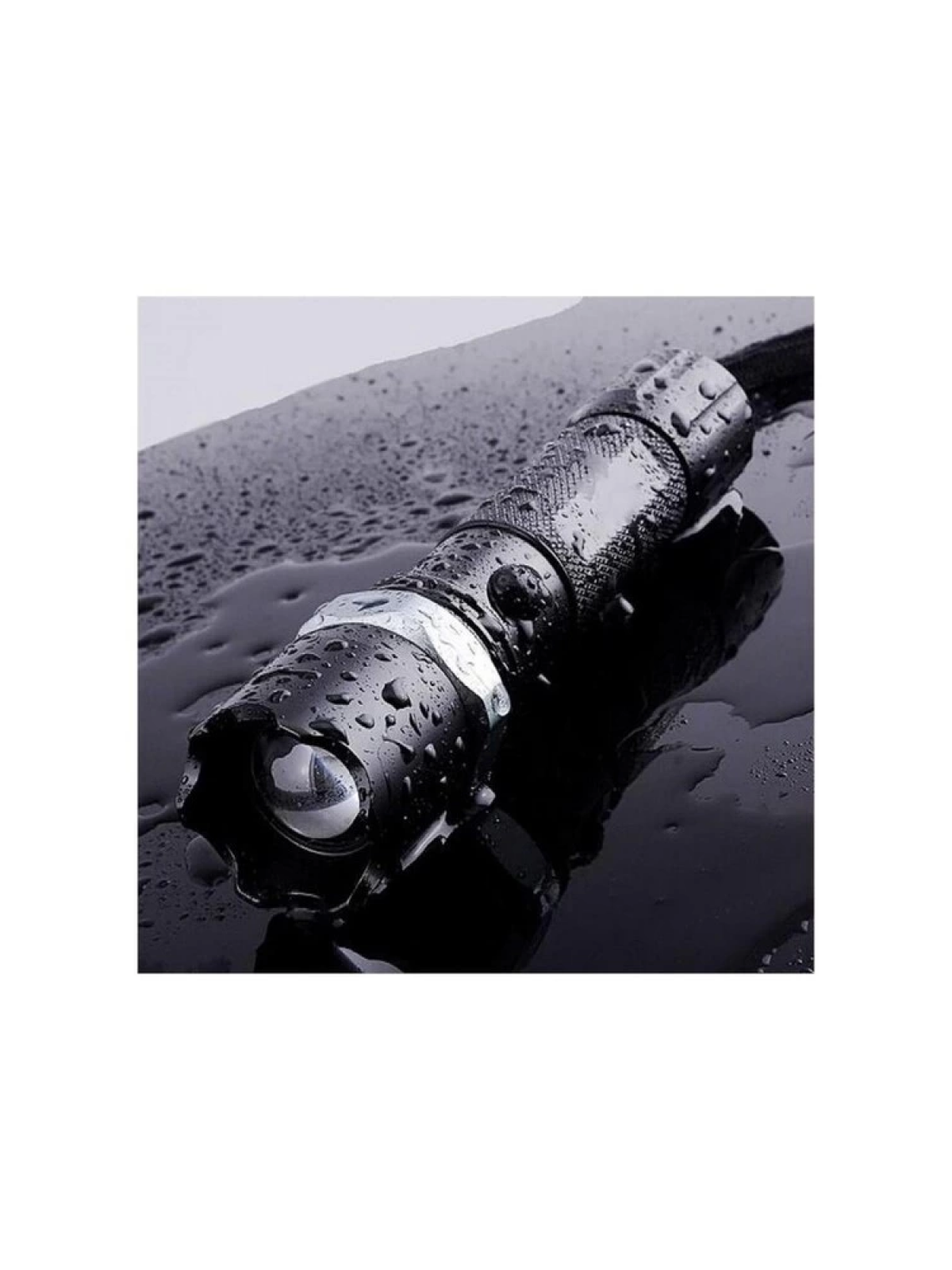 Km-110 Profesyonel Şarjlı El Feneri Ledli+flashlight+zoom Özellikli  Aparatlı 6 Parça Full Set