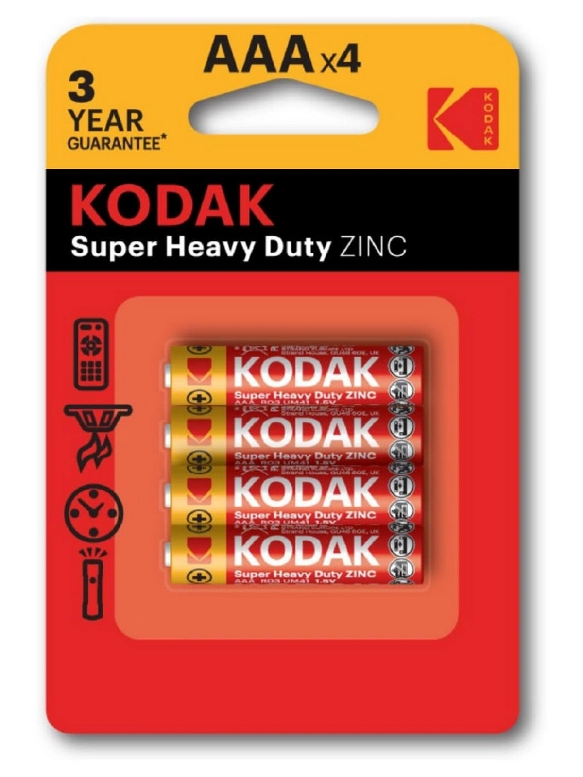 Kodak 4 Adet Çinko Karbon Blister İnce Pil