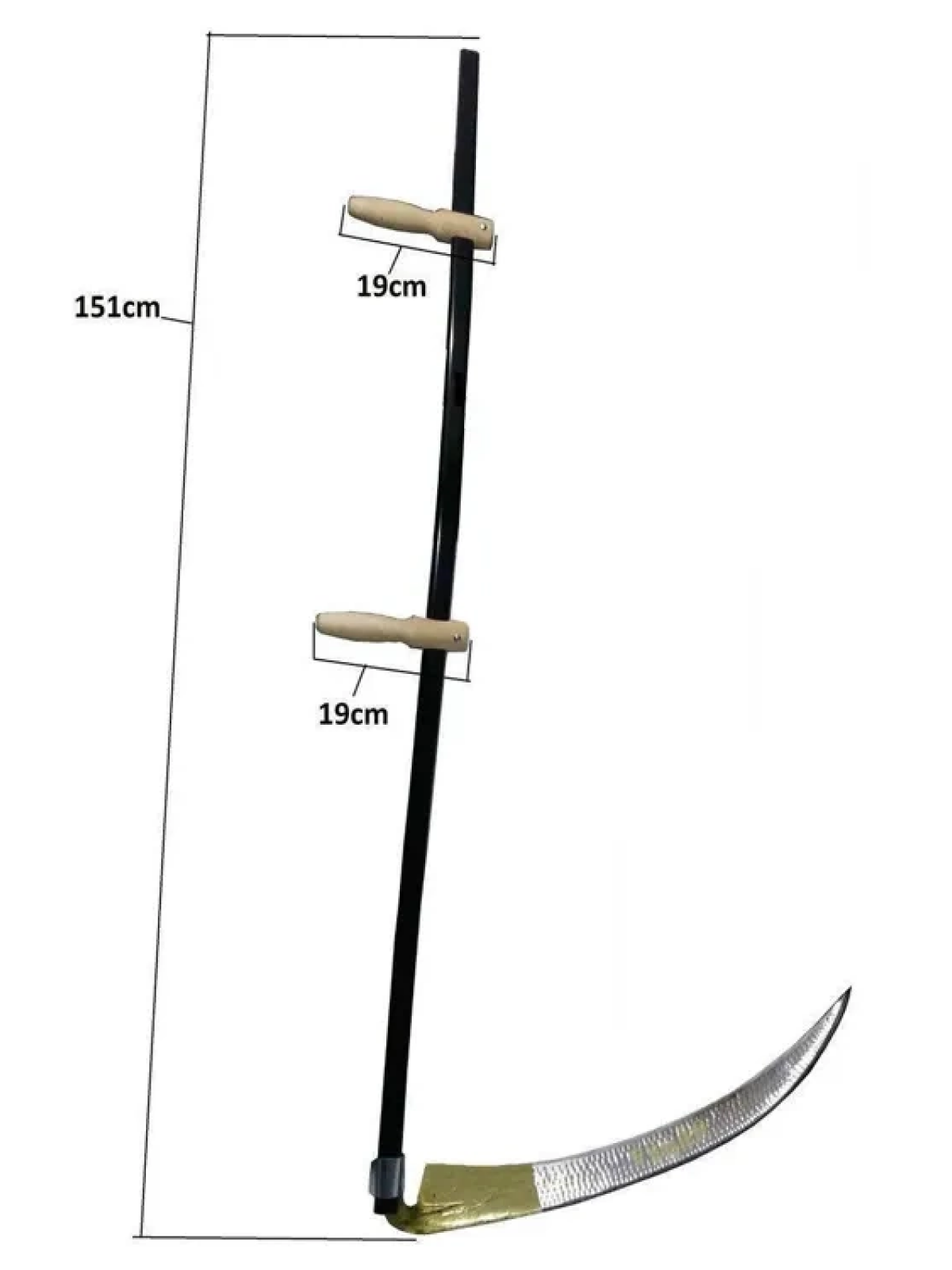Komple Tırpan - Metal Saplı 6 Parça Set - Ahşap Elcik 70 Cm