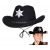Kovboy Şerif Şapkası Siyah 12 Adet - Kostüm, Parti Ve Gösteri Şapkası