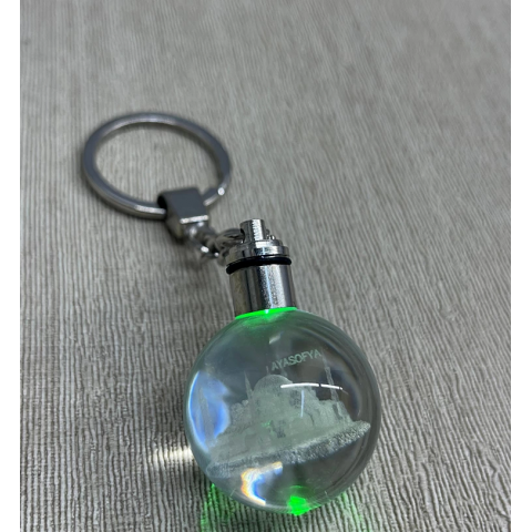 Ledli Ayasofya Tasarımı Kristal Anahtarlık Alk3803