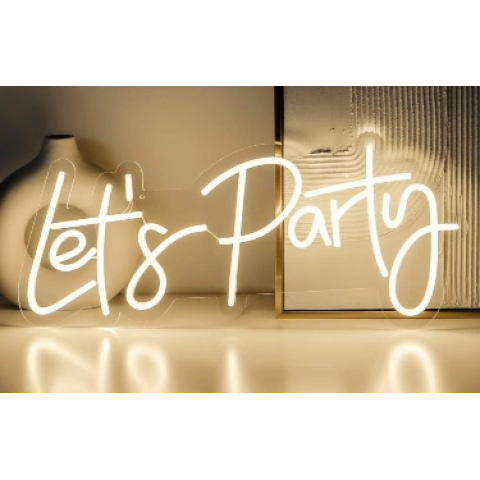 Let's Party Yazılı Neon Led