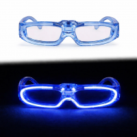 Mavi Led Işıklı Parti Gözlüğü 3 Modlu – Glow  Gece Eğlence Gözlüğü