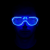 Mavi Led Işıklı Parti Gözlüğü - Neon Glow Şerit Gözlük 3 Modlu