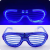 Mavi Led Işıklı Parti Gözlüğü - Neon Glow Şerit Gözlük 3 Modlu