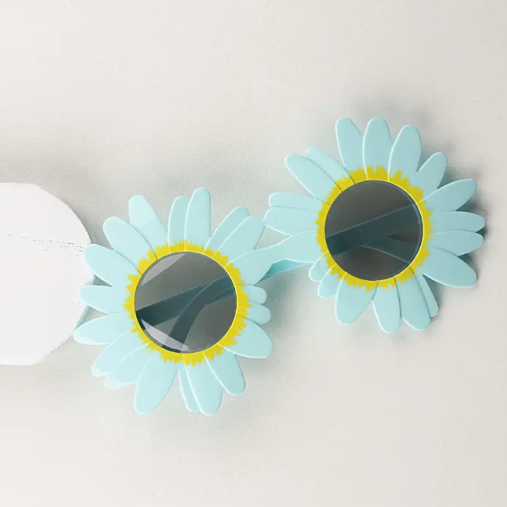 Mavi Renk Papatya Şekilli Parti Gözlüğü 18x10 Cm