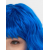 Mavi Renk Uzun Dalgalı Parti Peruğu