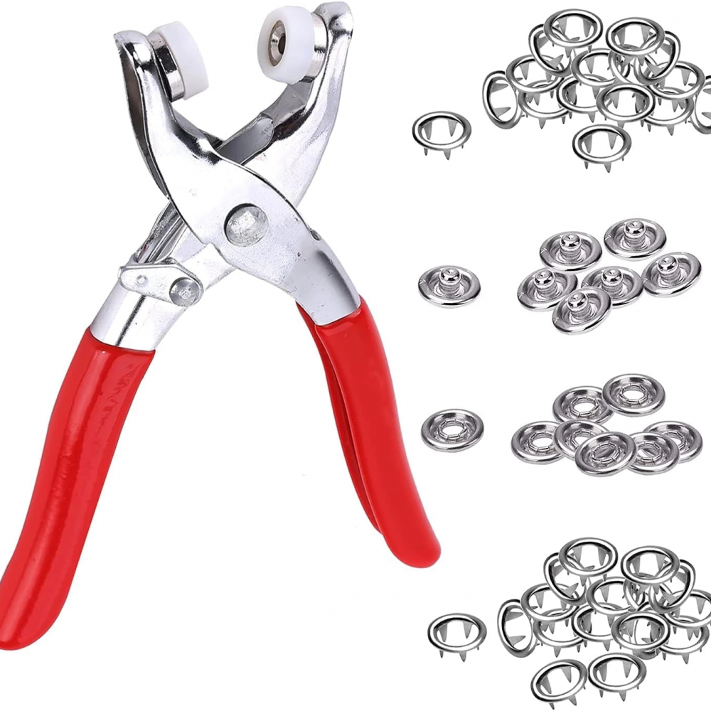 Metal Çıtçıtlı Düğme Pensesi Ve Düğmesi (25 Set)