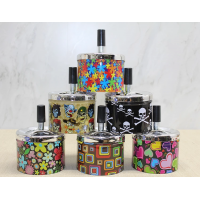 Metal Renkli Basmalı Küllük Yuvarlak Alk4529