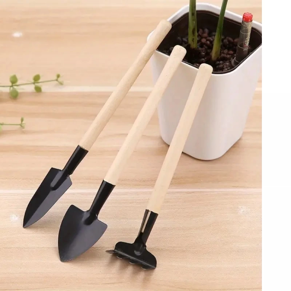 Mini Kazma Kürek Tırmık Seti - Portatif