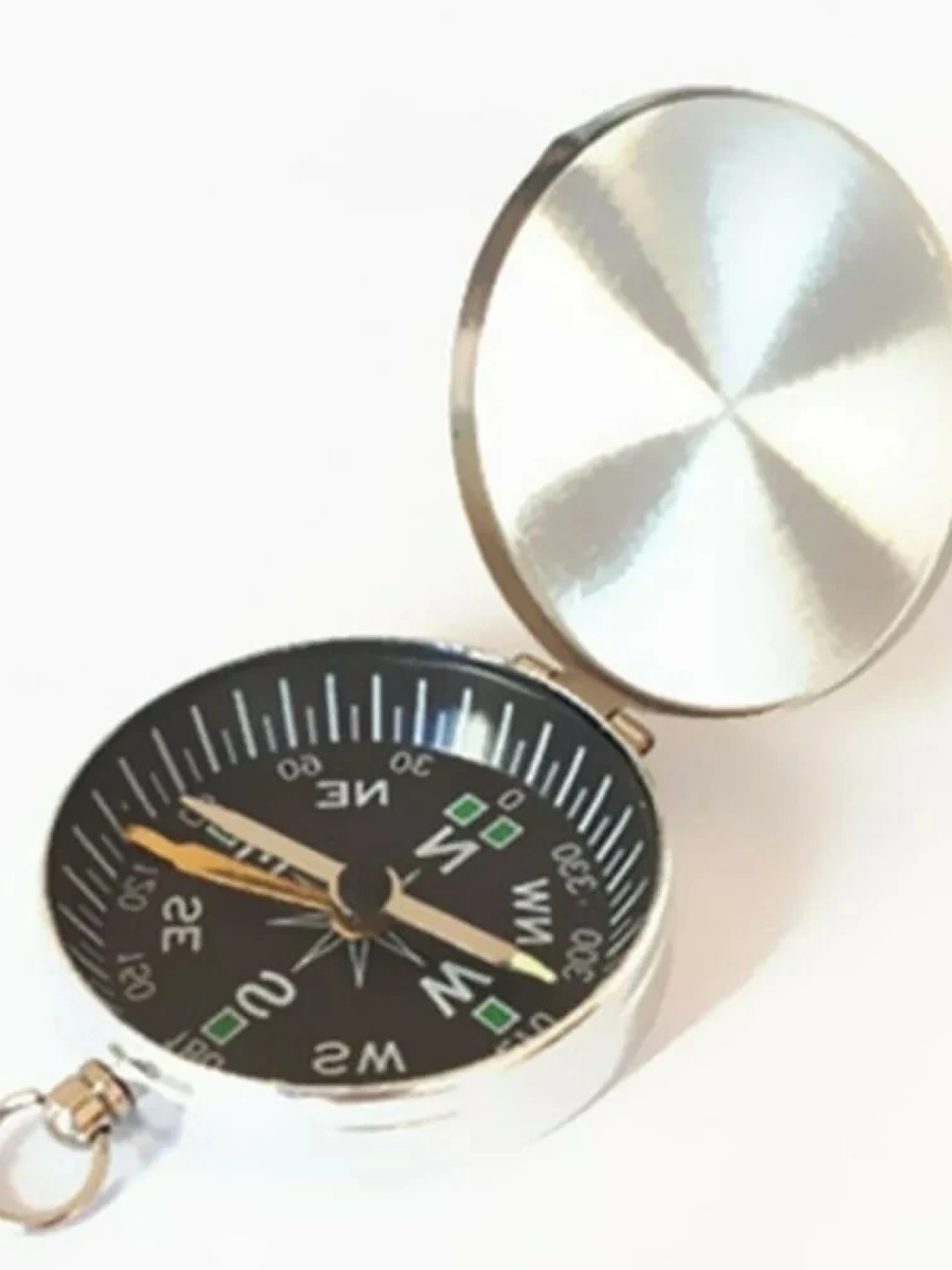 Mini Taşınabilir  Kapaklı Cep Saati Model Alüminyum İğne Kılıtlı  Pusula G451