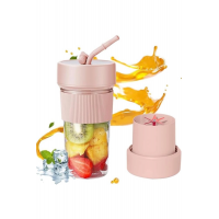 Mini Taşınabilir Mikser 350 Ml Smoothie Makinesi Meyve Sıkacağı Şarj Edilebilir Blender Pembe