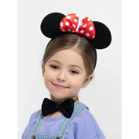 Minnie Mouse Kostüm Seti Taç Kuyruk Papyon Gösteri Seti