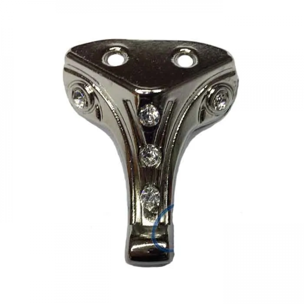 Moda Taşlı Ahşap Sandık Ayağı, Kutu Ayak 3,5 Cm - Nikel, 50 Adet